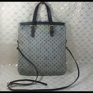Auth Louis Vuitton Monogram Francoise Blue Bag